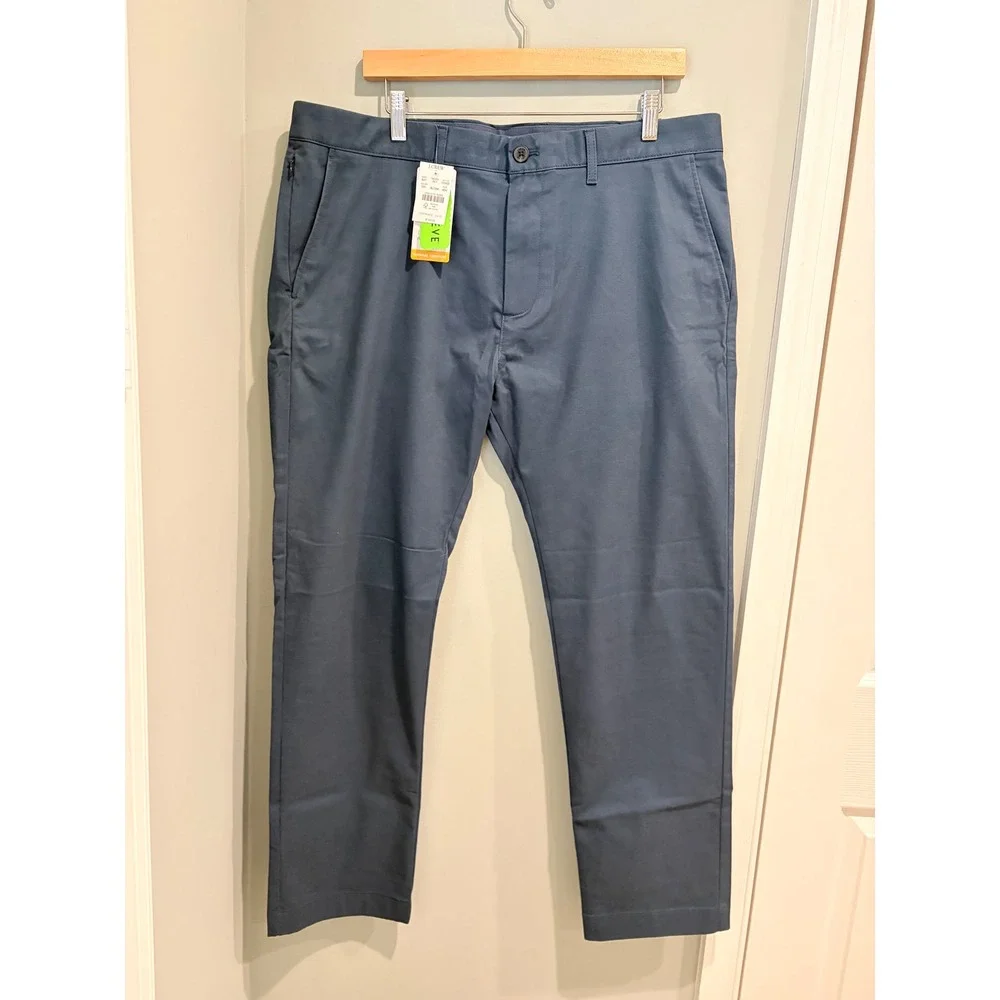 J.Crew Mens 770 Straight-Fit TruTemp 365 Chino British Pants Blue 36x30  NWT